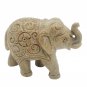 Stone Elephant statue 3" handmade Carving Vintage trunk Up Home Décor Sculpture