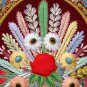 Rugs Jewel Carpet Wall Hanging Flower 2' X 3' Hand Embroidery Gemstone Zardozi