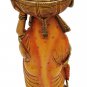Villagers women Statue handmade Sculpture Wooden painted Vintage Figurine