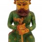 Villagers men Statue handmade Sculpture Wooden painted Vintage Figurine home