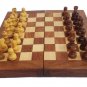 Wooden Chess Set 7" Folding Travel Magnetic Wooden Pieces and Board