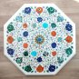 Coffee Table 18" handmade stone table top MOP inlay work Wooden stand with LED