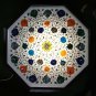 Coffee Table 18" handmade stone table top MOP inlay work Wooden stand with LED