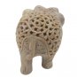 Stone Elephant statue Pair 3.5" handmade Under Cut Vintage Home D&Atilde;&copy;cor Sculpture