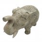 Stone Elephant statue Pair 5.5" handmade Under Cut Vintage Home D&Atilde;&copy;cor Sculpture