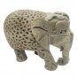 Stone Elephant statue Pair 5.5" handmade Under Cut Vintage Home D&Atilde;&copy;cor Sculpture