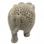 Stone Elephant statue Pair 5.5" handmade Under Cut Vintage Home D&Atilde;&copy;cor Sculpture