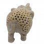 Stone Elephant statue Pair 4" handmade Under Cut Vintage Home Décor Sculpture