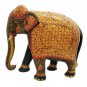Handmade 10" Wooden Elephant Statue Covered with floral Emboss painting Work