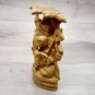 Ganesh Statue 6" Wooden Sitting under Snack handmade Home Office Décor Gift