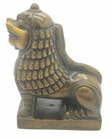 Brass Tiger sitting Egyptian vintage handmade animal figurine statue d&Atilde;&copy;cor gift