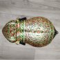 Handmade 8" Wooden Elephant Statue Covered with Real Gold Foil Emboss Work gift