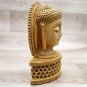 Wooden Buddha bust Statue handmade antique look Painting Feng Shuai Tibetan gift