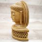 Wooden Buddha bust Statue handmade antique look Painting Feng Shuai Tibetan gift