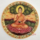 Decorative plates 12" Marble Stone Handmade Buddha painting Home Decor Wall Gift