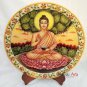 Decorative plates 12" Marble Stone Handmade Buddha painting Home Decor Wall Gift