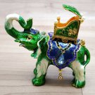 Elephant Trinket box small souvenir animal gift Decorated with  Crystal
