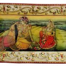 Decorative plate 6 X 12" Marble Stone Handmade Radha Krishn painting Home decor