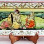 Decorative plate 6 X 12" Marble Stone Handmade Radha Krishn painting Home decor