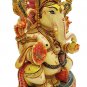 Ganesh Statue handmade 10" Gold Foil Painting Idol Home Office Temple Décor Gift