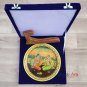 Decorative plate 9" Marble Stone Handmade Radha Krishna painting Home decor Gift