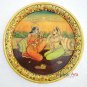 Decorative plate 9" Marble Stone Handmade Radha Krishna painting Home decor Gift