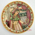 Decorative plates 9" Marble Stone Handmade Dancing Lady painting Home decor