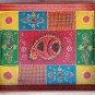 Serving Tray 3 Pcs set 12" Wooden handmade Emboss painting work Floral Design