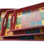 Serving Tray 3 Pcs set 12" Wooden handmade Emboss painting work Floral Design