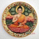 Decorative plates 9" Marble Stone Handmade Buddha painting Home decor