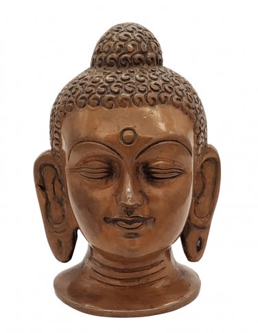 Brass Buddha Head Statue handmade Antique finish Feng Shuai Tibetan Buddha gift