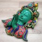 Buddha Mask 9" handmade buddha ektara mask with stone work