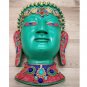 Buddha Mask 12" Wall hanging Art Sculpture Painting & Carving mask Religious
