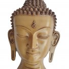 Buddha Mask 15" Wall hanging Art Sculpture painting & carving mask Religious