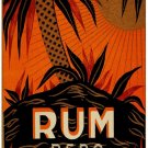 6226.Rum bera.island with brown palm tree with hot sun.POSTER.Home Office art