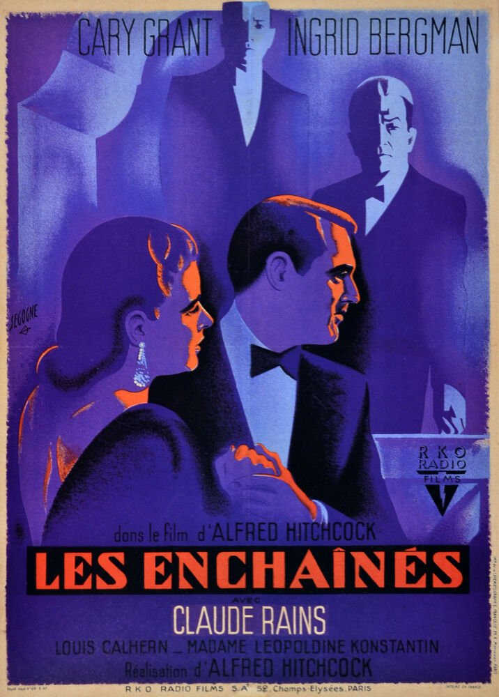 Les Enchaines Claude Rains Movie Art Decoration POSTER 2656 Graphic Design.