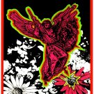 5821.Red angry angel spearheading a flower among flowers.POSTER.Home Office art 5821.Red angry angel spearheading a flower among flowers.POSTER.Home Office art