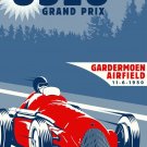 3452.Oslo Grand Prix Gardermoen Airfield Red Car Race POSTER.Home Room Art decor