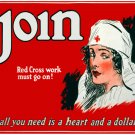 7612.Join me.American red cross.nurse with white hat.POSTER.art wall decor