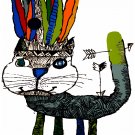 289.Art Decor POSTER.Graphics to decorate home office.Cats w/ feathers & Arrows. 289.Art Decor POSTER.Graphics to decorate home office.Cats w/ feathers & Arrows.