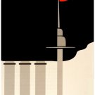 5291.Soviet submarine with red flag waving.night.POSTER.decor Home Office art 5291.Soviet submarine with red flag waving.night.POSTER.decor Home Office art