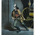4609.the american fireman.pulling fire engine.POSTER.decor Home Office art 4609.the american fireman.pulling fire engine.POSTER.decor Home Office art