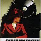 4167.Canadian Pacific. Woman in red.safety.comfort.POSTER.Home School art decor