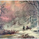 5933.Hunters sitting next to river conversing.POSTER.Home Office art