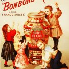 3008.BonBons Chocolate French POSTER.Art Nouveau lovely kids.Room home decor