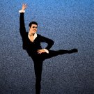 6782.Ballet dancer dressed in black practicing dance steps.POSTER.art wall decor 6782.Ballet dancer dressed in black practicing dance steps.POSTER.art wall decor