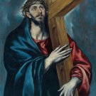 6541.Christ holding cross.wearing blue & red cloths.POSTER.House art wall decor 6541.Christ holding cross.wearing blue & red cloths.POSTER.House art wall decor
