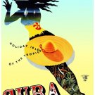 6291.Cuba.holiday isle on the tropics.woman on beach.POSTER.Home Office art 6291.Cuba.holiday isle on the tropics.woman on beach.POSTER.Home Office art