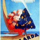 4835.Italia garda.plane.blue tree.sailboat.beach.POSTER.decor Home Office art