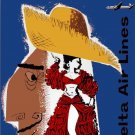 6336.Cuba.Delta air lines.cuban woman with hat.cuban man.POSTER.Home Office art 6336.Cuba.Delta air lines.cuban woman with hat.cuban man.POSTER.Home Office art